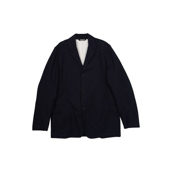 Acne Studios Single-Breasted Jacket in Navy Blue Cotton